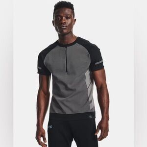 Mens Under Armour UA Intelliknit Half Zip Short Sleeve Shirt